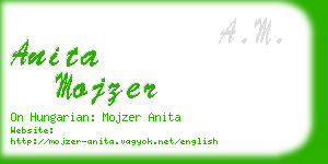 anita mojzer business card